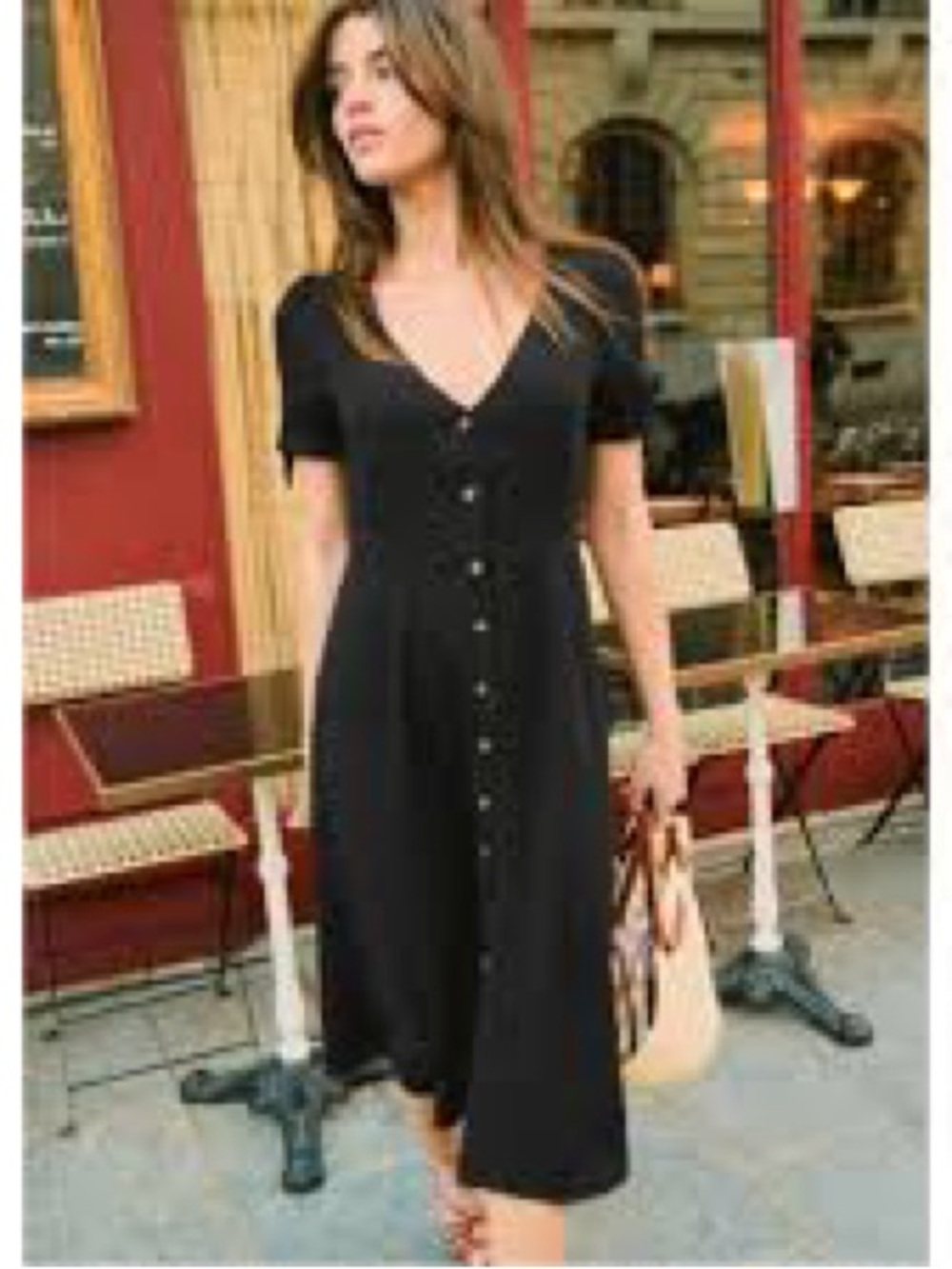 NWT!! Socialite (Nordstrom) Full Button-Front V‑Neck Midi Dress with Pockets